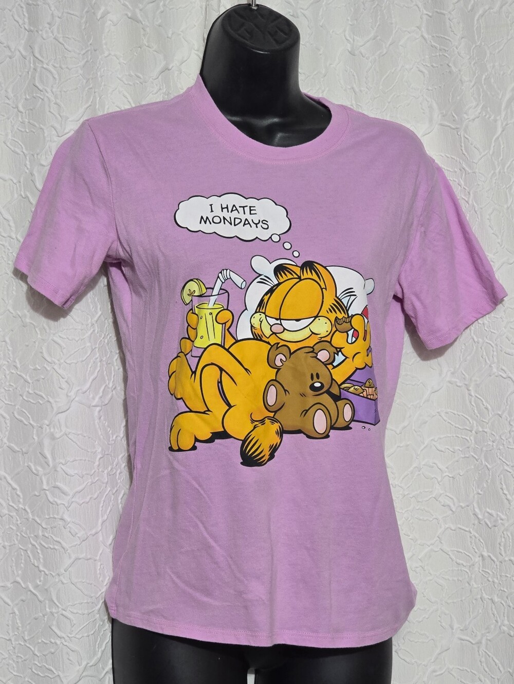 Garfield 'I Hate Mondays' Womens T-shirt  Size XS